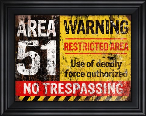 Framed Area 51 Horiz Print