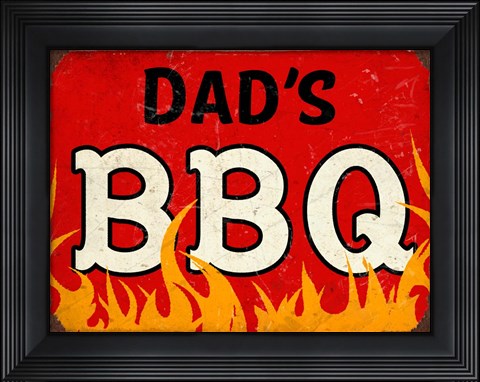 Framed BBQ Dads Print