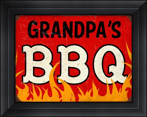Framed BBQ Grandpas Print