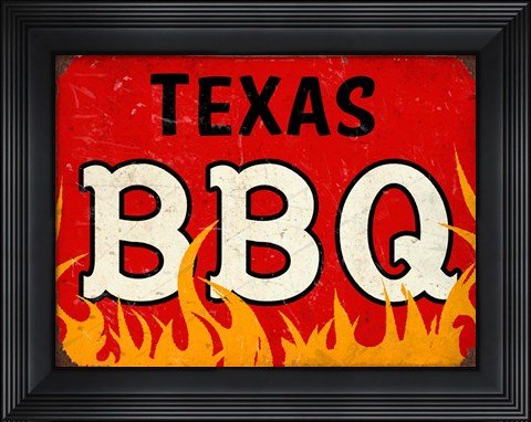 Framed BBQ Texas Print