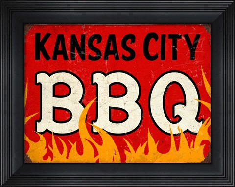 Framed BBQ Kansas City Print