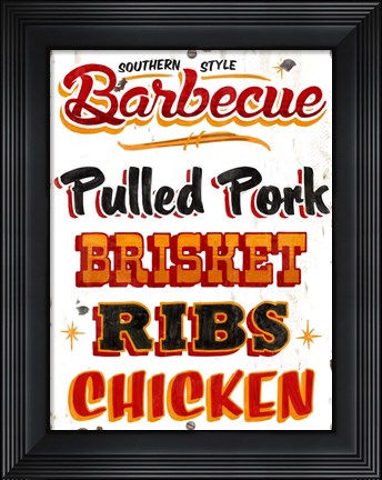 Framed BBQ Southern Print