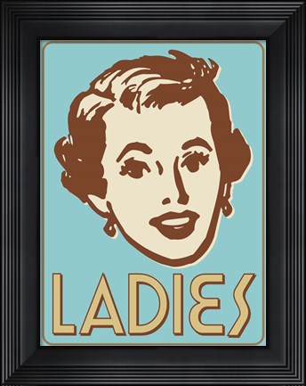 Framed Ladies Turquoise Print