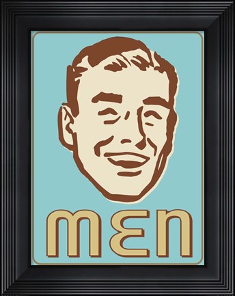 Framed Guys Turquoise Print