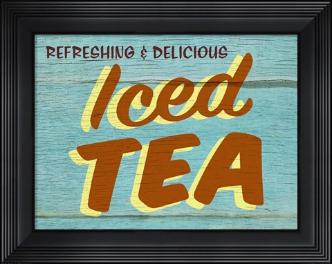 Framed Iced Tea Rustic - Rectangle Print