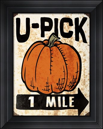 Framed U-Pick Pumpkin Print