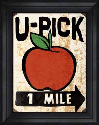 Framed U-Pick Apple Print