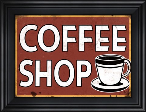 Framed Coffee Shop Print