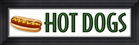 Framed Hot Dogs Print