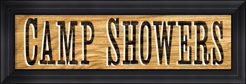Framed Camp Showers Print