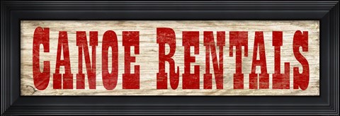 Framed Canoe Rentals A Print