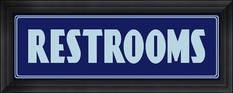 Framed Restroom Print