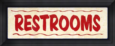 Framed Restrooms Print