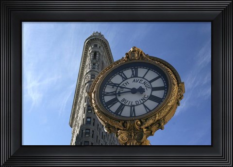 Framed Flatiron and Clock Print