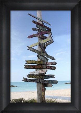 Framed Key West Sign Print