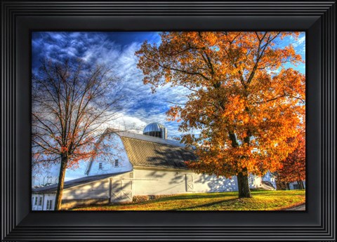 Framed Autumn Barns Print