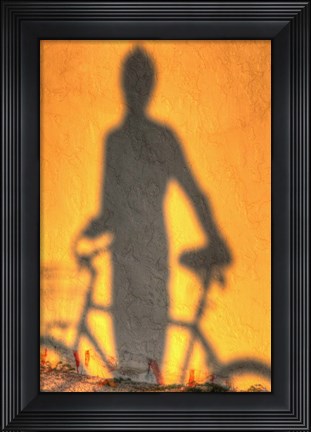 Framed Biker Shadow Print
