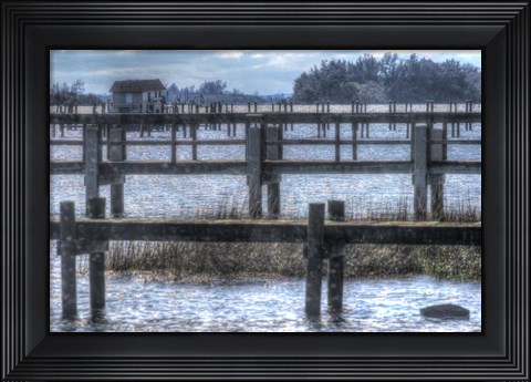 Framed Blue Piers Print