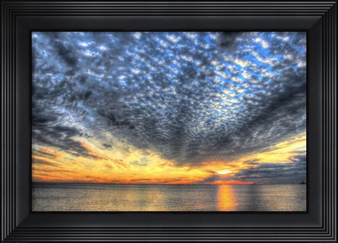 Framed Blue Sunset Print