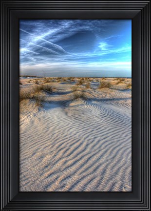Framed Dune Lines Vertical Print