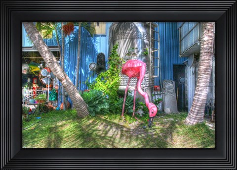 Framed Pink Flamingo Print