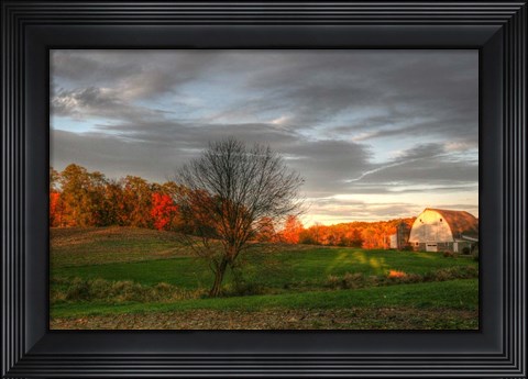 Framed Neighbor&#39;s Barn Sunset Print