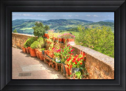Framed Tuscan Garden View Print