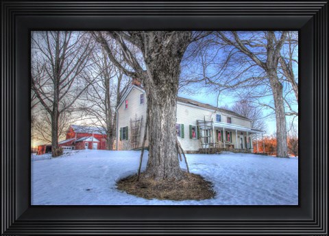 Framed Winter Farm Print