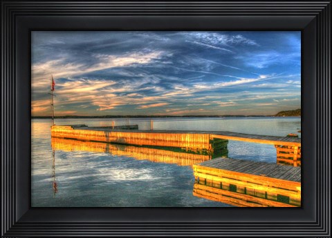 Framed 1,000 Islands Dock 1 Print