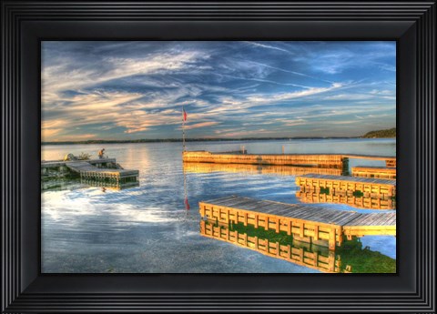Framed 1,000 Islands Dock 2 Print