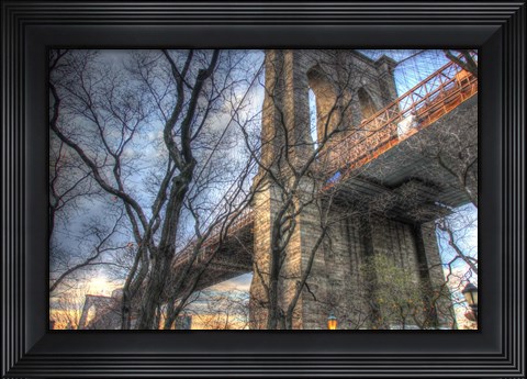 Framed Brooklyn Bridge Early Spring Print