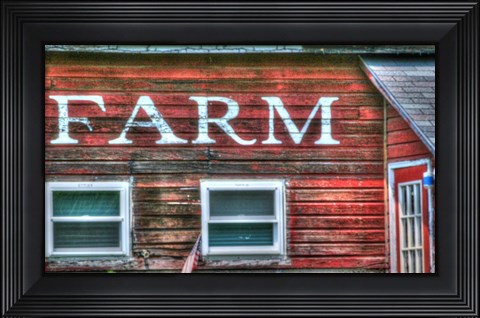 Framed Farm Lettering 2 Print