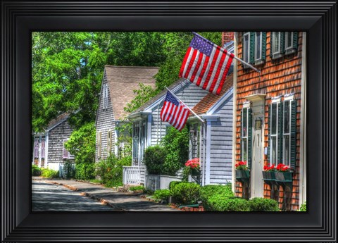 Framed Flag Draped Lane Print