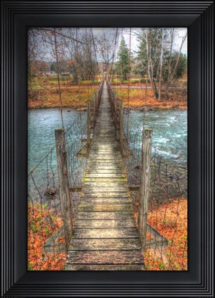 Framed Footbridge Vertical Print