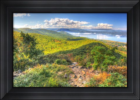 Framed Hudson Highlands From Mt Beacon Print