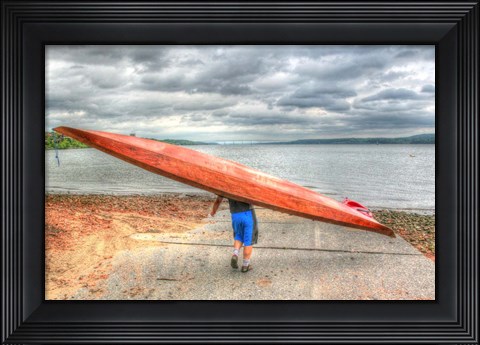 Framed Kayak Put In Print