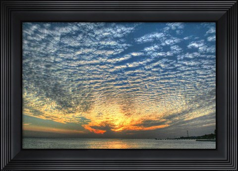 Framed Key West Blue Sunset I Print
