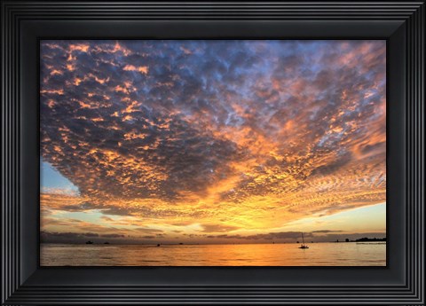Framed Key West Hobie Sunset Print