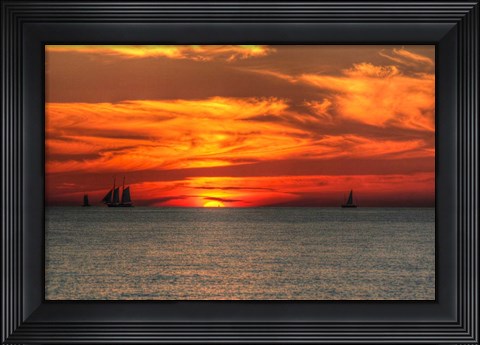 Framed Key West Sunset XVI Print