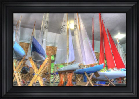 Framed Model Sailboat Clubhouse Print