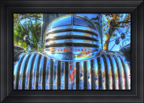 Framed Classic Chevy Truck Grill Print