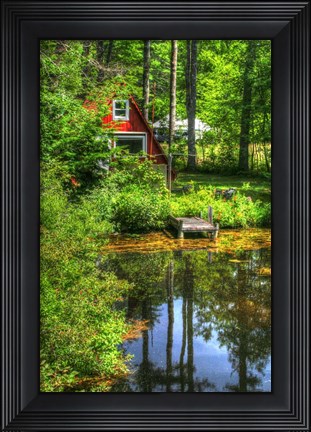 Framed Pond Vertical With a Frame Print