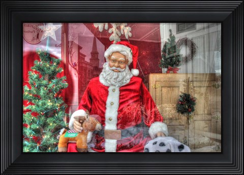 Framed Santa Store Window Print
