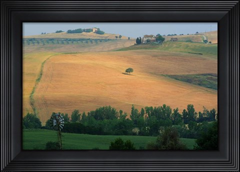 Framed Tuscan Hill II Print