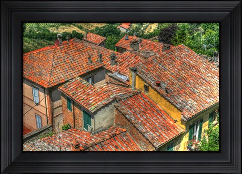 Framed Tuscan Roofs Print