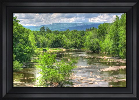 Framed Wallkill Bridge Mountain View Print