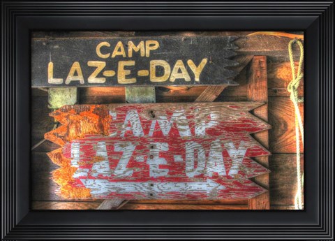 Framed Camp Laz-E-Day Print