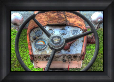 Framed Tractor Seat 1 Print