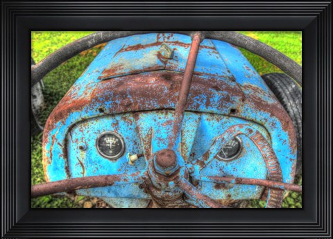 Framed Tractor Seat 2 Print