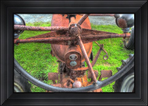 Framed Tractor Seat 3 Print